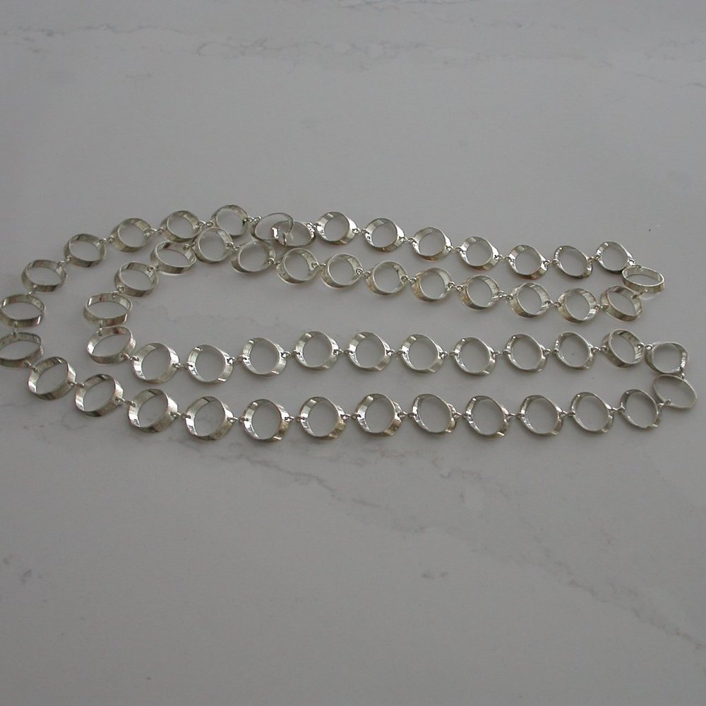 Angled Ovals Chain Necklace